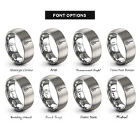 font options for inside engraving on silver resonator guitar rings