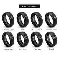 font options for inside engraving on black reticle center rings