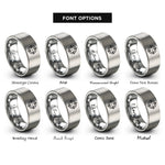 font options for inside engraving on gray reticle dot rings