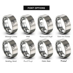 font options for inside engraving on grey retro joystick rings