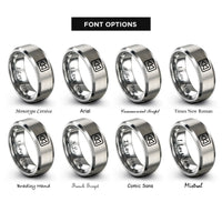 font options for inside engraving on gray rewind rings