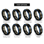 font options for inside engraving on gunmetal & blue rewind rings