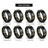 font options for inside engraving on gunmetal & blue rewind rings