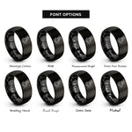 font options for inside engraving on black rex rabbit rings