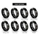 font options for inside engraving on black & gray rhombille tiling rings