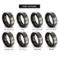 font options for inside engraving on black & gray rhombille tiling rings