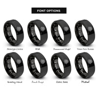 font options for inside engraving on black rhombille tiling rings