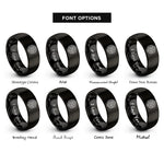 font options for inside engraving on black rhombille tiling rings