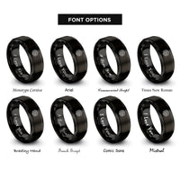 font options for inside engraving on black rhombille tiling rings