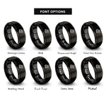 font options for inside engraving on black ribs rack rings