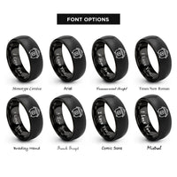 font options for inside engraving on black rice cooker rings