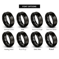 font options for inside engraving on black rice cooker rings