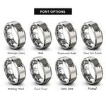 font options for inside engraving on silver rice panicle rings