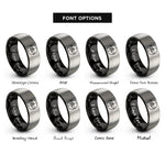 font options for inside engraving on black & silver rifle scope rings