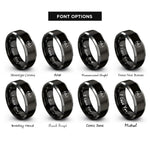 font options for inside engraving on black & grey rifle scope rings