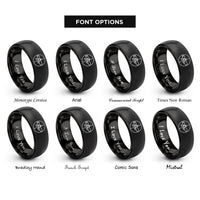 font options for inside engraving on black rifle scope rings