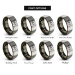 font options for inside engraving on gunmetal & gray rifle scope rings