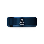 men's wedding band plain – blue tungsten beaker wedding band