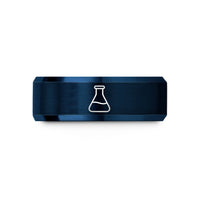 men's wedding band plain – blue tungsten beaker wedding band