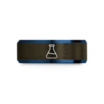 unisex tungsten carbide ring – gunmetal & blue tungsten beaker wedding band