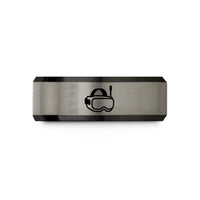 men's wedding bands tungsten – black & gray tungsten fpv goggles wedding band