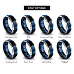 font options for inside engraving on blue & grey ring light camera rings