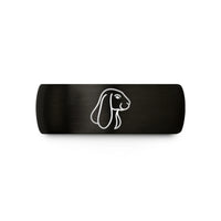 men's comfort fit ring – black & rose gold tungsten english lop wedding band