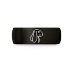 engraved ring for couples – black tungsten english lop wedding band
