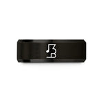engraved tungsten ring him – black tungsten measure rest wedding band