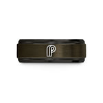 unisex wedding band options – gunmetal & black tungsten pilcrow wedding band