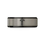 comfort fit ring him – black & gray tungsten warhammer wedding band