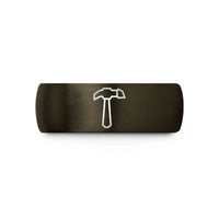 black tungsten ring him – gunmetal & black tungsten warhammer wedding band