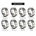 font options for inside engraving on gray ripper tooth rings
