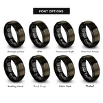 font options for inside engraving on gunmetal & black ripper tooth rings