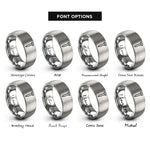 font options for inside engraving on gray rivet rings