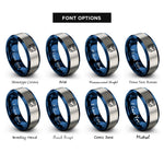 font options for inside engraving on blue & grey rj45 jack rings
