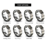 font options for inside engraving on gray rj45 jack rings