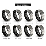 font options for inside engraving on black & grey rj45 plug rings