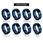 font options for inside engraving on blue rna strand rings