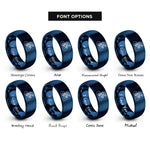 font options for inside engraving on blue road cyclist sprint rings