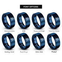font options for inside engraving on blue road cyclist sprint rings