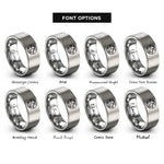font options for inside engraving on grey robinson projection rings