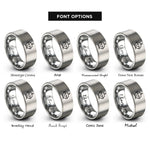 font options for inside engraving on gray robot rings