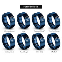 font options for inside engraving on blue robot vacuum rings