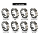 font options for inside engraving on grey robot vacuum rings