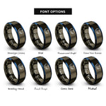 font options for inside engraving on gunmetal & blue robot vacuum rings