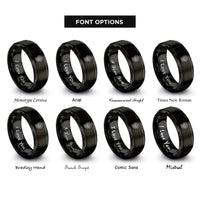 font options for inside engraving on black robotics gear rings
