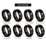 font options for inside engraving on black rock crawler lugs rings