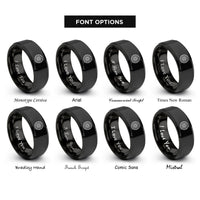 font options for inside engraving on black rock crawler lugs rings