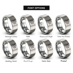 font options for inside engraving on gray rock salt rings